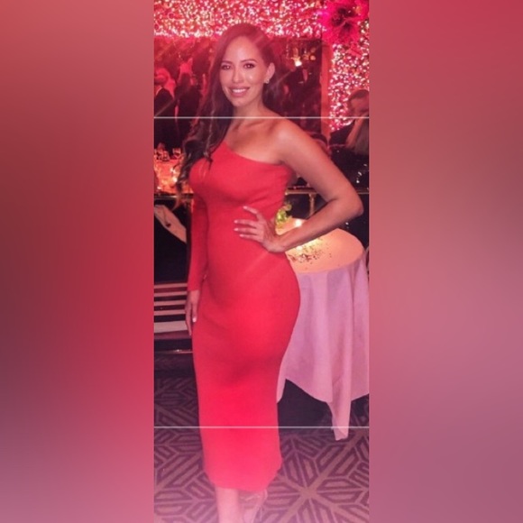 Zara Red Dress - One Sleeve long dress - size Small - Picture 2 of 5